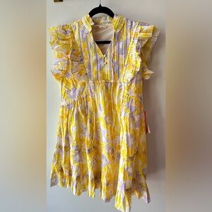 Alivia, Tara Dress Painterly Petals Ruffle Mini, XS | 0947